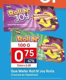 Butlon Que Wafer Roll N'Joy Rolls Chocola en Hazelnoot aanbieding