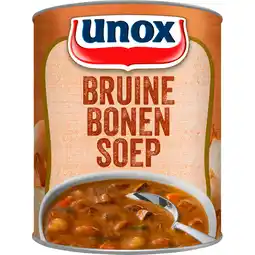 Jumbo Unox Soep in Blik Stevige Bruine bonensoep 800 ml aanbieding