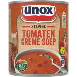 Jumbo Unox Soep In Blik Stevige Tomaten Crème 800 ml aanbieding