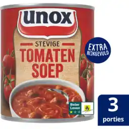 Jumbo Unox Soep In Blik Stevige Tomatensoep 800 ml aanbieding