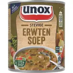 Jumbo Unox Soep In Blik Stevige Erwtensoep 800 ml aanbieding