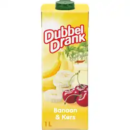 Jumbo DubbelDrank Banaan & Kers 1L aanbieding