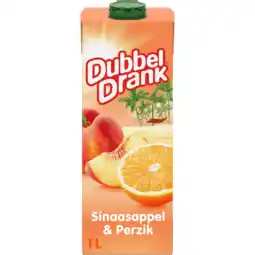 Jumbo DubbelDrank Sinaasappel & Perzik met Appel 1 L aanbieding