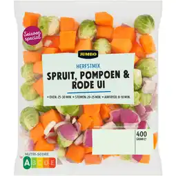 Jumbo Jumbo Herfstmix Spruit, Pompoen & Rode Ui 400 g aanbieding