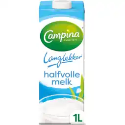 Jumbo Campina Langlekker Halfvolle Melk 1 L aanbieding