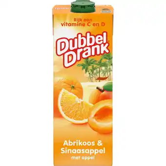 Jumbo DubbelDrank Abrikoos & Sinaasappel 1 L aanbieding