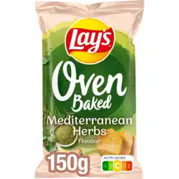 Jumbo Lay's Oven Baked Mediterraanse Kruiden Chips 150 gr aanbieding