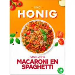 Jumbo Honig Maaltijdmix voor Macaroni en Spaghetti 41 g aanbieding