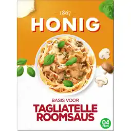 Jumbo Honig Maaltijdmix voor Tagliatelle Roomsaus 62 g aanbieding