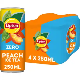 Jumbo Lipton Ice Tea Peach Zero 4 x 250 ml aanbieding