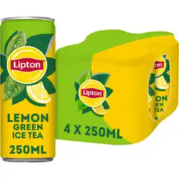 Jumbo Lipton Ice Tea Green Lemon 4 x 250 ml aanbieding