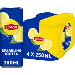 Jumbo Lipton Ice Tea Sparkling Original 4x250ML aanbieding