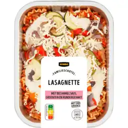 Jumbo Jumbo Familieschotel Lasagnette met Bechamelsaus, Groenten en Rundergehakt 900 g aanbieding