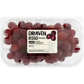 Jumbo Jumbo Druiven Rood/Blauw Pitloos 500 g aanbieding