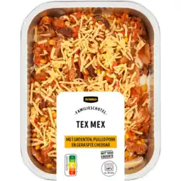 Jumbo Jumbo Familieschotel Tex Mex met Groenten, Pulled Pork en Cheddar 900 g aanbieding