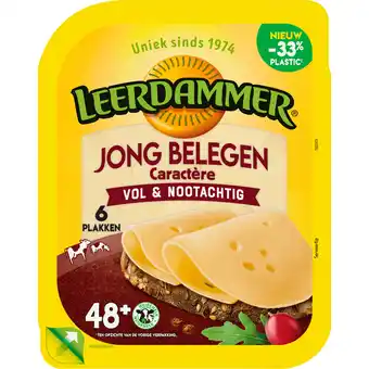 Jumbo Leerdammer Jong Belegen Caractère plakken 150 g aanbieding