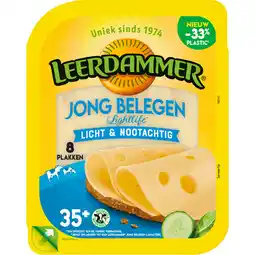 Jumbo Leerdammer Jong Belegen Lightlife 8 Plakken 160 g aanbieding