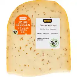 Jumbo Jumbo Komijn Jong Belegen Goudse Kaas 48+ ca. 370 g aanbieding