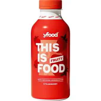 Jumbo YFood Drinkmaaltijd Fruity Strawberry 500ML aanbieding
