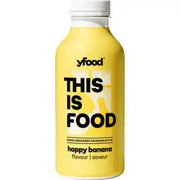 Jumbo YFood Gebalanceerde Drinkmaaltijd Happy Banana 500 ml aanbieding