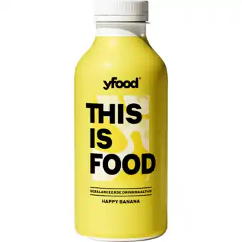 Jumbo YFood Gebalanceerde Drinkmaaltijd Happy Banana 500 ml aanbieding