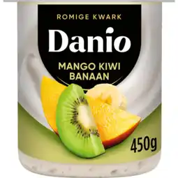 Jumbo Danio Romige Kwark Mango Kiwi Banaan 450 g aanbieding
