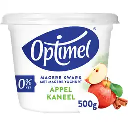 Jumbo Optimel Magere Kwark met Magere Yoghurt Appel Kaneel 0% Vet 500g aanbieding