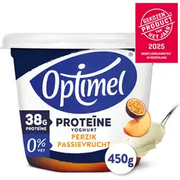 Jumbo Optimel Proteïne Yoghurt Perzik Passievrucht 0% Vet aanbieding