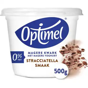 Jumbo Optimel Magere Kwark met Magere Yoghurt Stracciatella Smaak 0% Vet 500g aanbieding