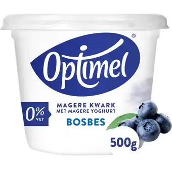 Jumbo Optimel Magere Kwark met Magere Yoghurt Bosbes 0% Vet 500g aanbieding