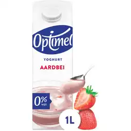 Jumbo Optimel Magere Yoghurt Aardbei 0% Vet 1L aanbieding
