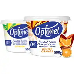 Jumbo Optimel Magere Kwark met Magere Yoghurt Winter Orange 0% Vet Limited Edition 500 g aanbieding