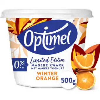 Jumbo Optimel Magere Kwark met Magere Yoghurt Winter Orange 0% Vet Limited Edition 500 g aanbieding