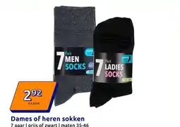 Action Dames of heren sokken aanbieding