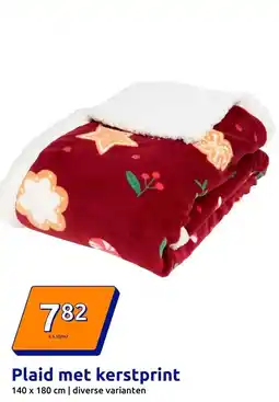 Action Plaid met kerstprint aanbieding