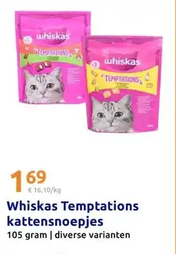 Action Whiskas Temptations kattensnoepjes aanbieding