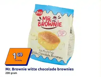 Action Mr. Brownie witte chocolade brownies aanbieding