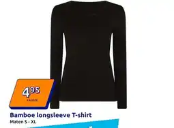 Action Bamboe longsleeve T-shirt aanbieding