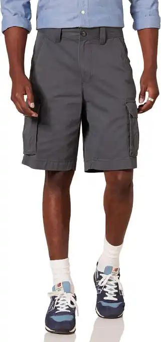 Amazon Amazon Essentials Classic-Fit Cargo Kort Grijs, 33 aanbieding
