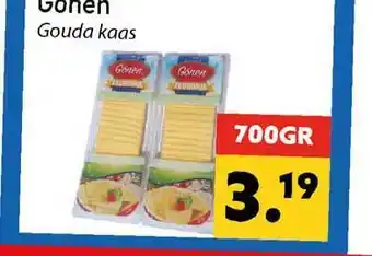 Tanger Markt Gonen gouda kaas 700 gram aanbieding