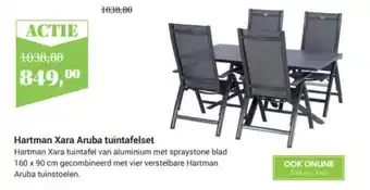 Tuincentrum Osdorp Hartman xara aruba tuintafelset aanbieding