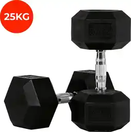 Bol.com Core Power Rubber Hex Dumbbells - 25 kg (per paar) aanbieding