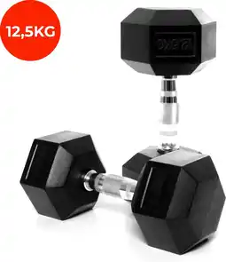Bol.com Core Power Rubber Hex Dumbbells - 125 kg (per paar) aanbieding