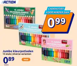Action Jumbo kleurpotloden aanbieding