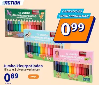Action Jumbo kleurpotloden aanbieding