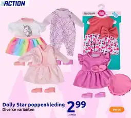 Action Dolly Star poppenkleding aanbieding