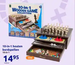 Action 10 in 1 houten bordspellen aanbieding