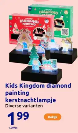 Action Kids Kingdom diamond painting kerstnachtlampje aanbieding