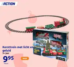 Action Kersttrein met licht en geluid aanbieding