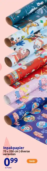 Action Inpakpapier aanbieding